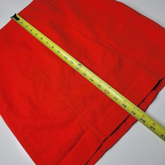 8P LOFT red orange back zip PENCIL SKIRT 8 petite - Picture 2 of 11